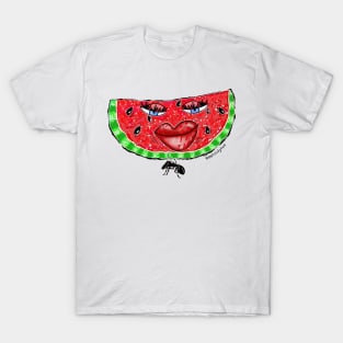 Juicy Watermelon Face T-Shirt